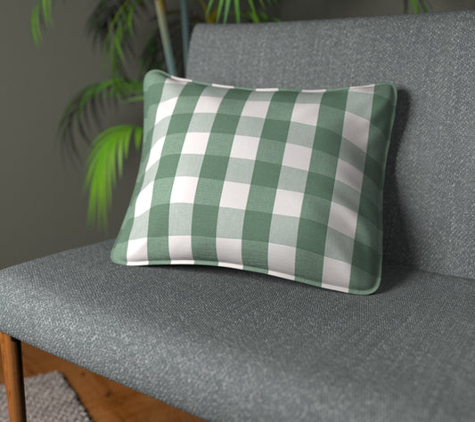 Kemble Celadon Piped Cushion