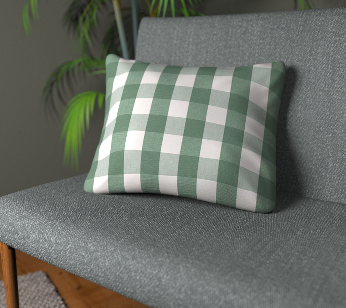 Kemble Celadon Plain Cushion