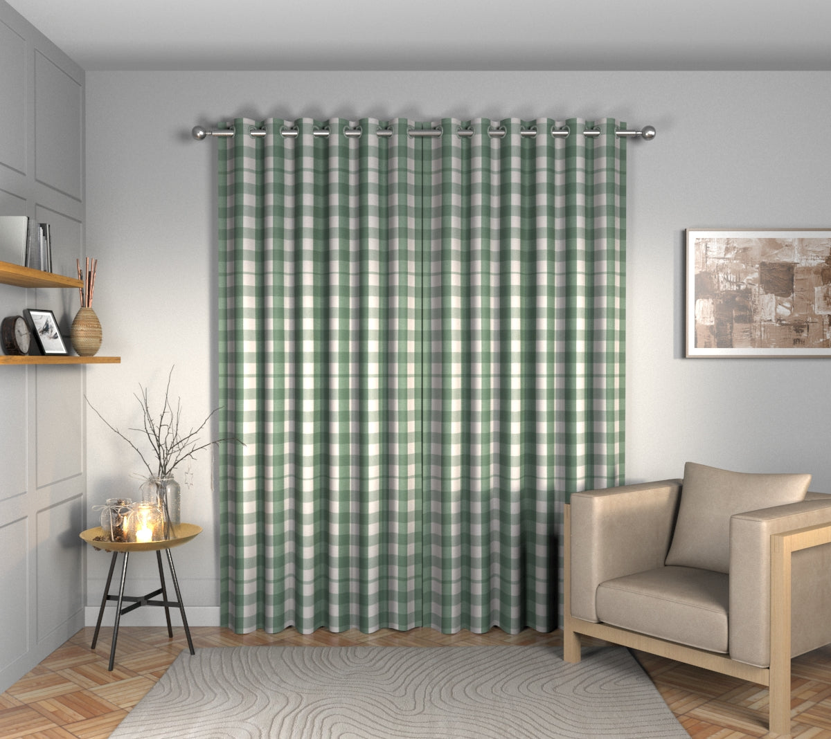 Kemble Celadon Eyelets Curtain