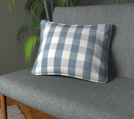 Kemble Harbour Grey Piped Cushion