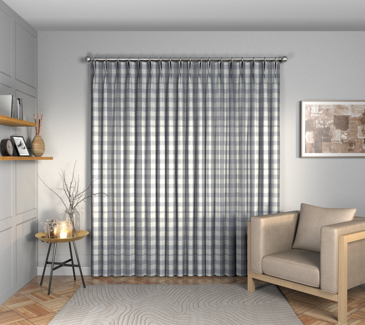Kemble Storm Double Pleat Curtain
