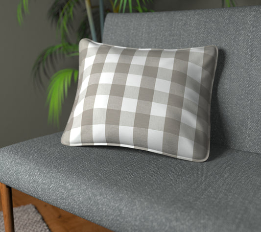 Kemble Smoke Piped Cushion