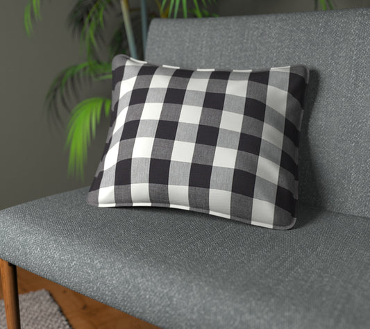 Kemble Charcoal Piped Cushion