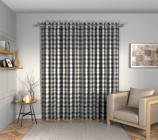 Kemble Charcoal Eyelets Curtain