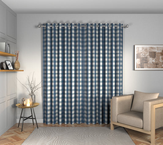 Kemble Indigo Eyelets Curtain