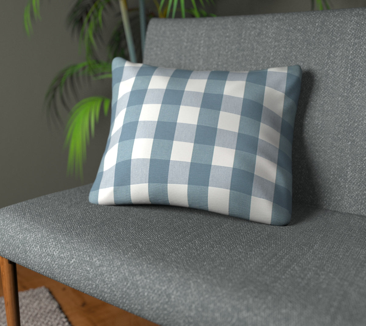 Kemble Oxford Blue Plain Cushion