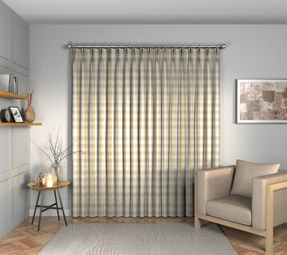 Kemble Putty Double Pleat Curtain