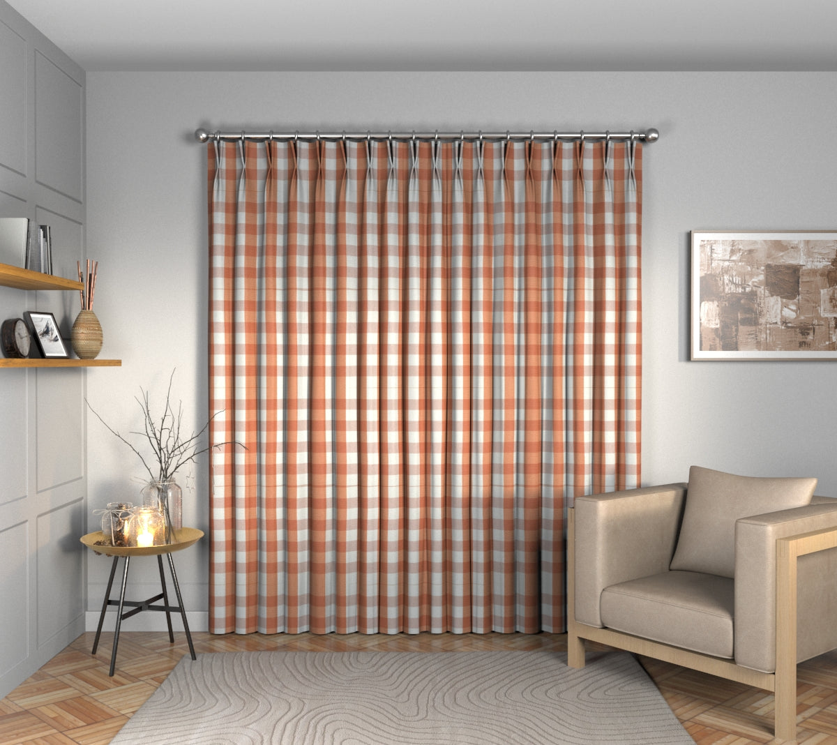 Kemble Mango Double Pleat Curtain