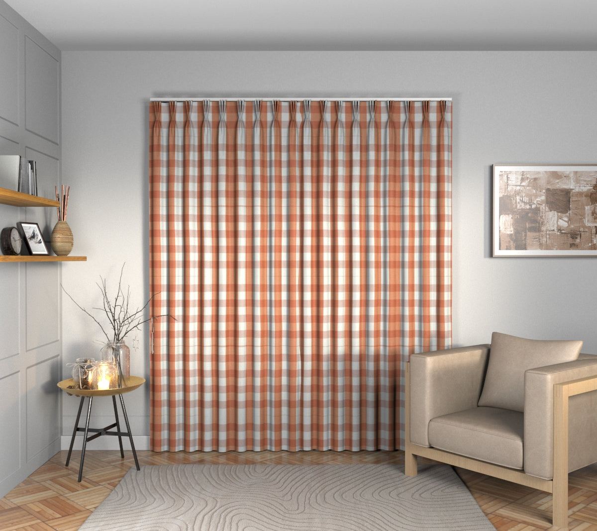 Kemble Mango Triple Pleat Curtain