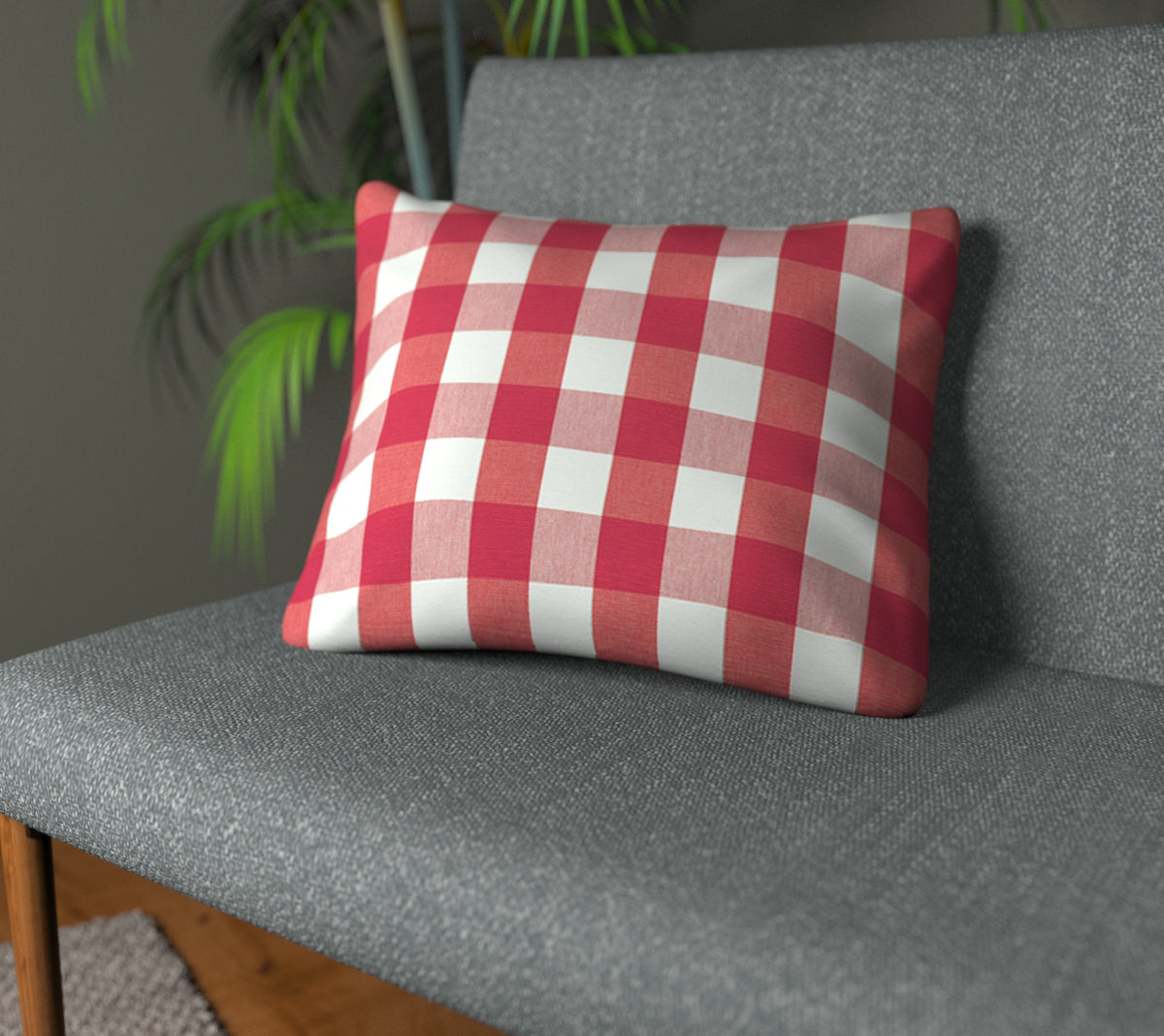 Kemble Red Tulip Plain Cushion