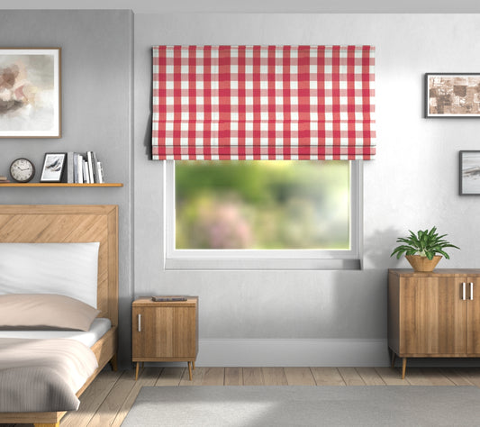 Kemble Red Tulip Default Roman Blind