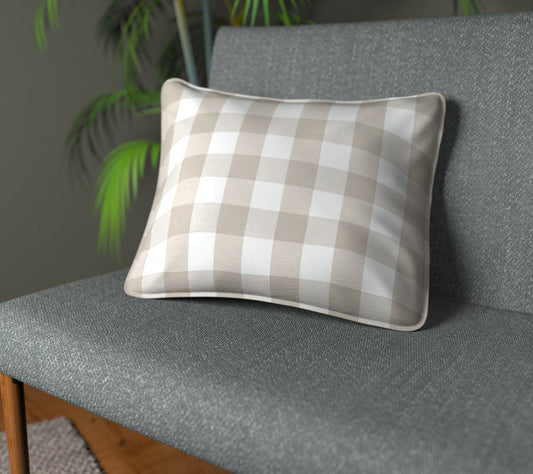 Kemble Mushroom Piped Cushion