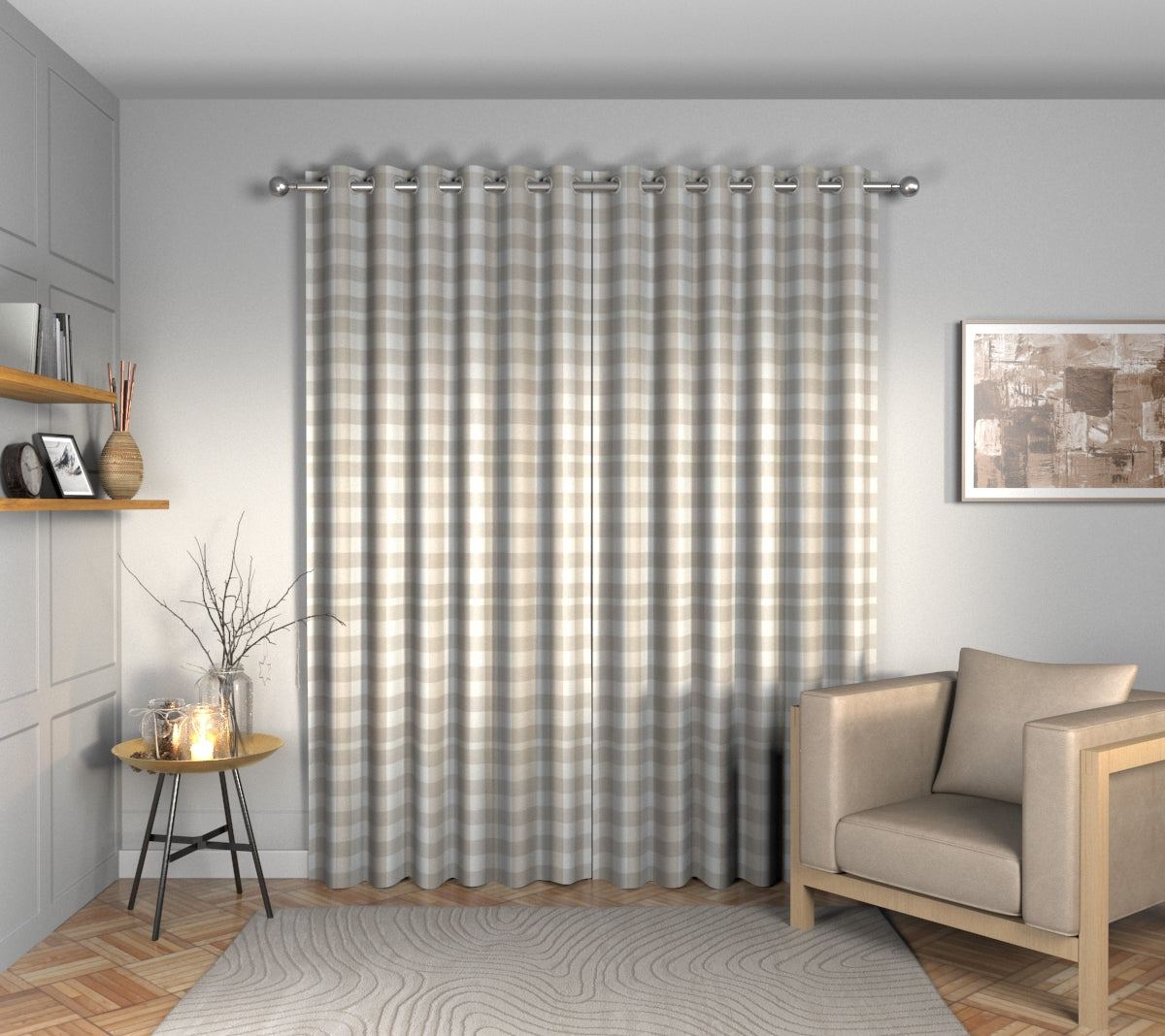 Kemble Mushroom Eyelets Curtain