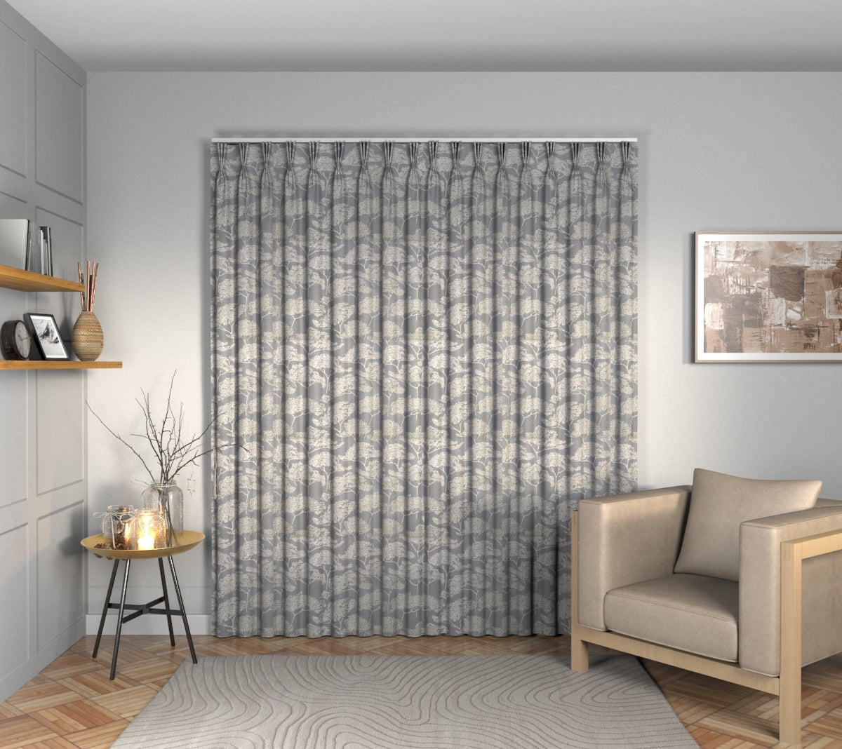 Itami Gris Triple Pleat Curtain
