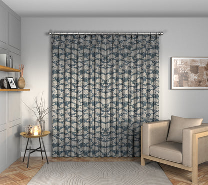 Itami Gunmetal Double Pleat Curtain