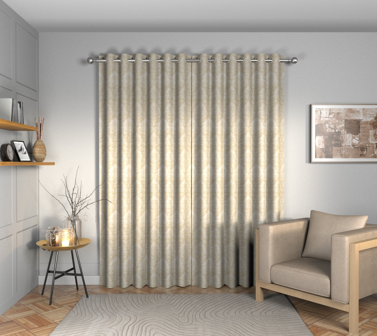 Adachi Teak Eyelets Curtain