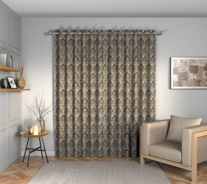 Adachi Gunmetal Eyelets Curtain