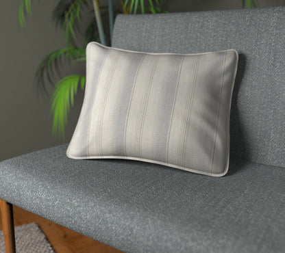 Sackville Stripe Denim Piped Cushion