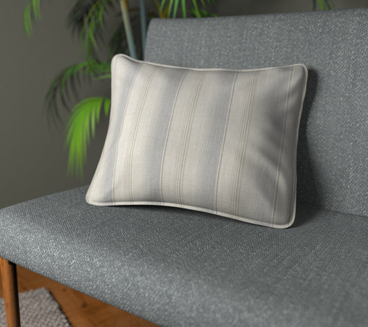 Sackville Stripe Denim Piped Cushion