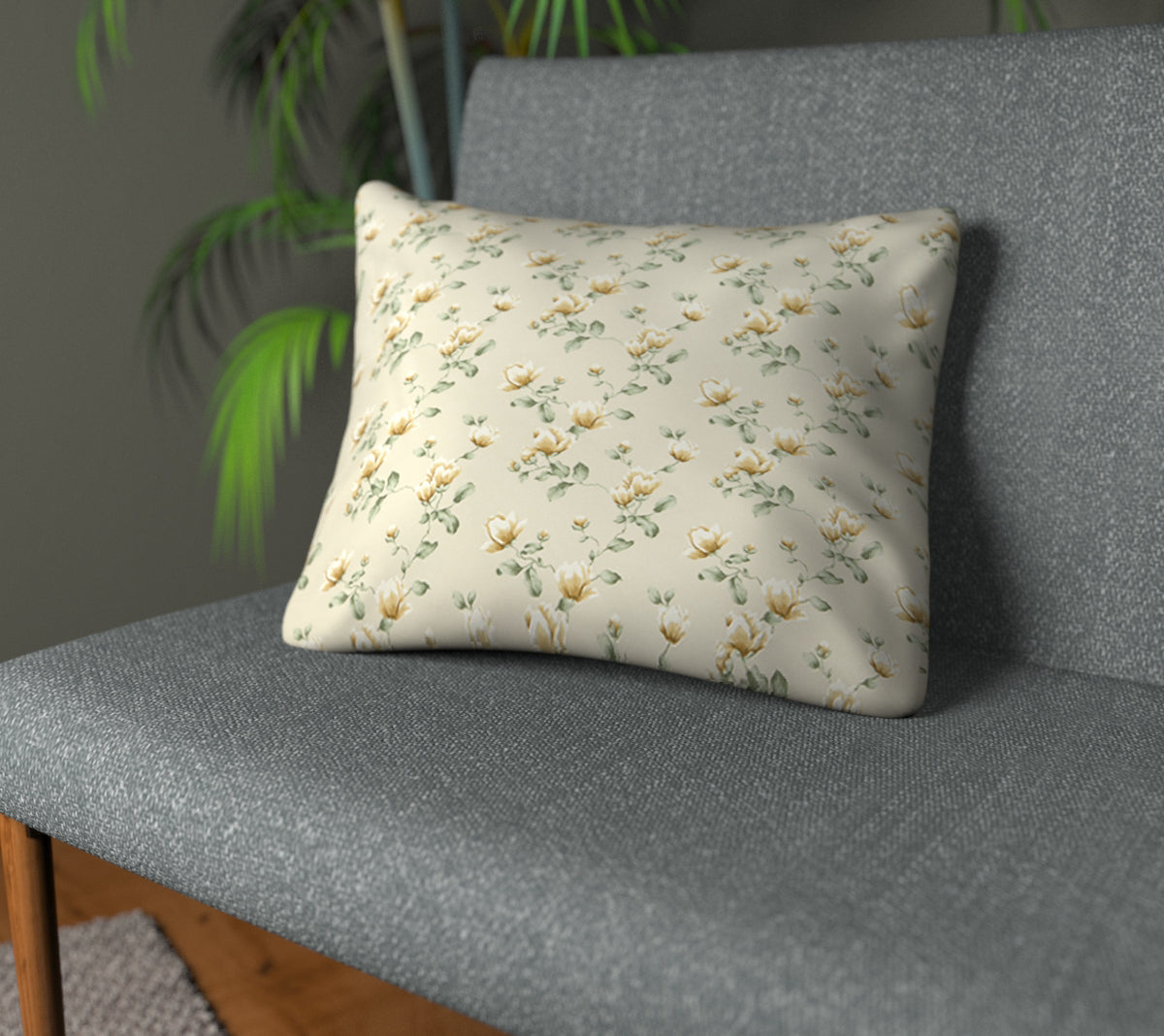 Sakura Saffron Plain Cushion