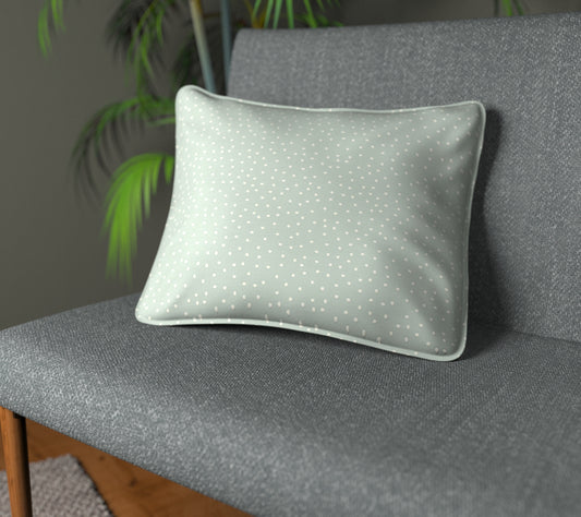 Spotty Duckegg Piped Cushion