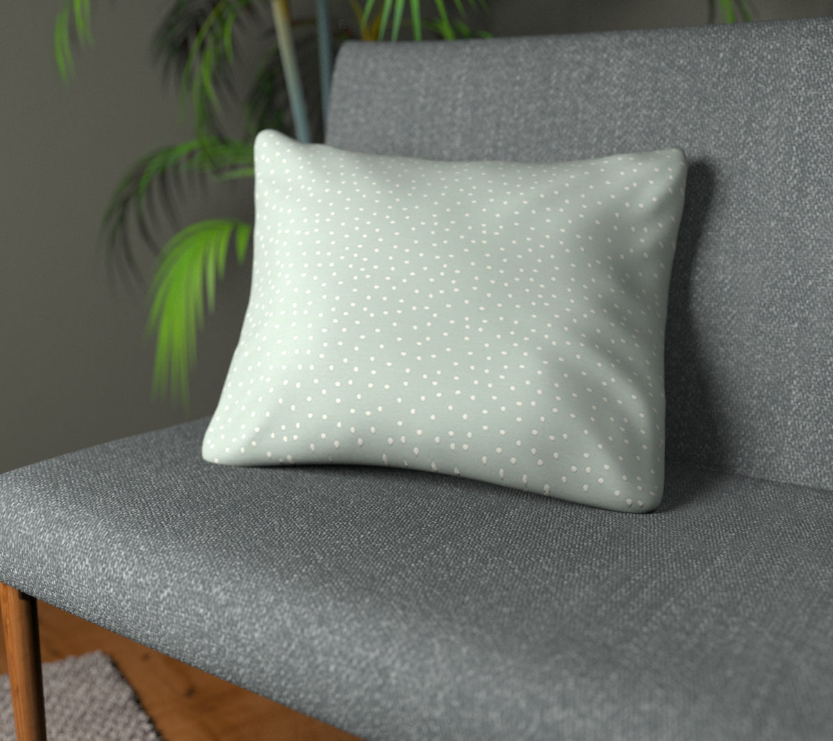 Spotty Duckegg Plain Cushion