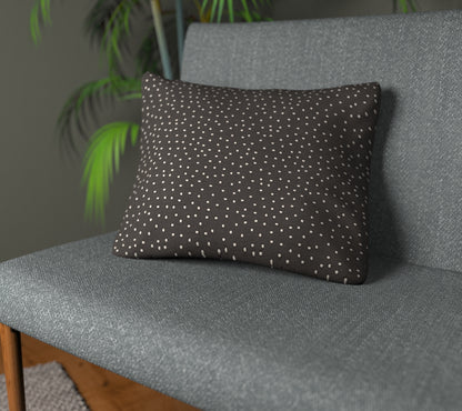 Spotty Ebony Plain Cushion