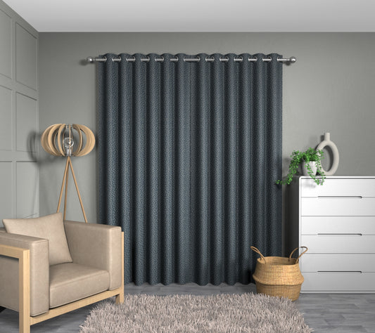 Spotty Midnight Eyelets Curtain