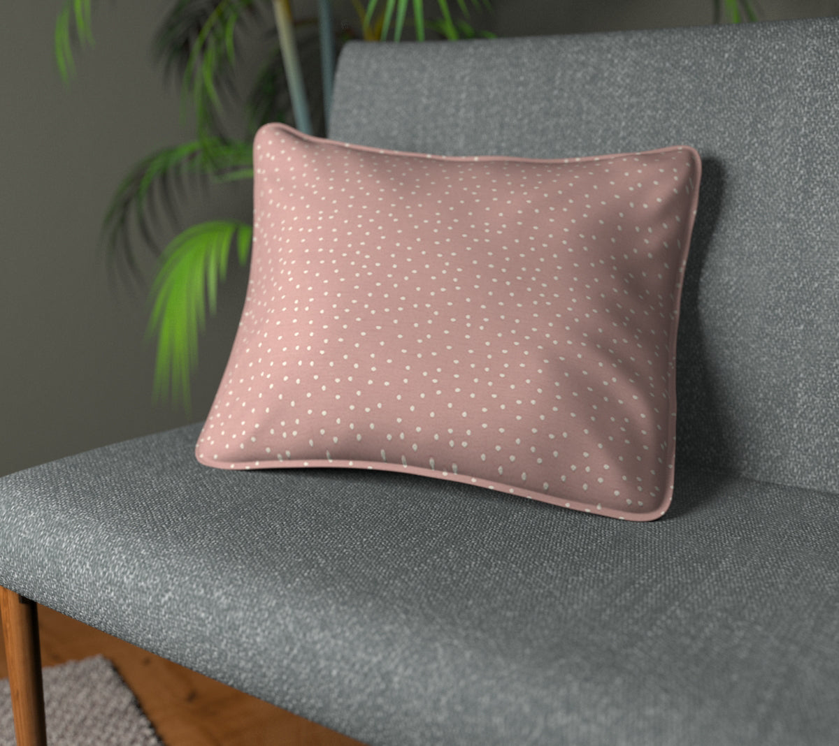 Spotty Rose Piped Cushion