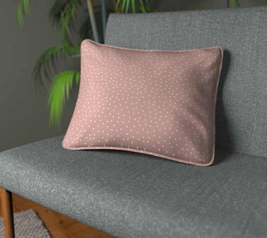 Spotty Rose Piped Cushion