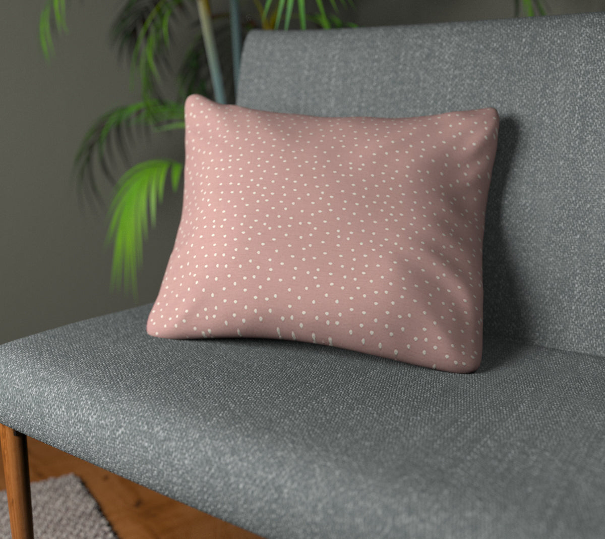 Spotty Rose Plain Cushion