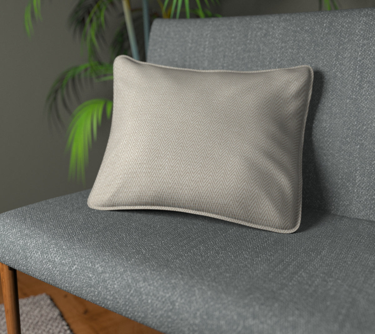 Summit Almond Piped Cushion