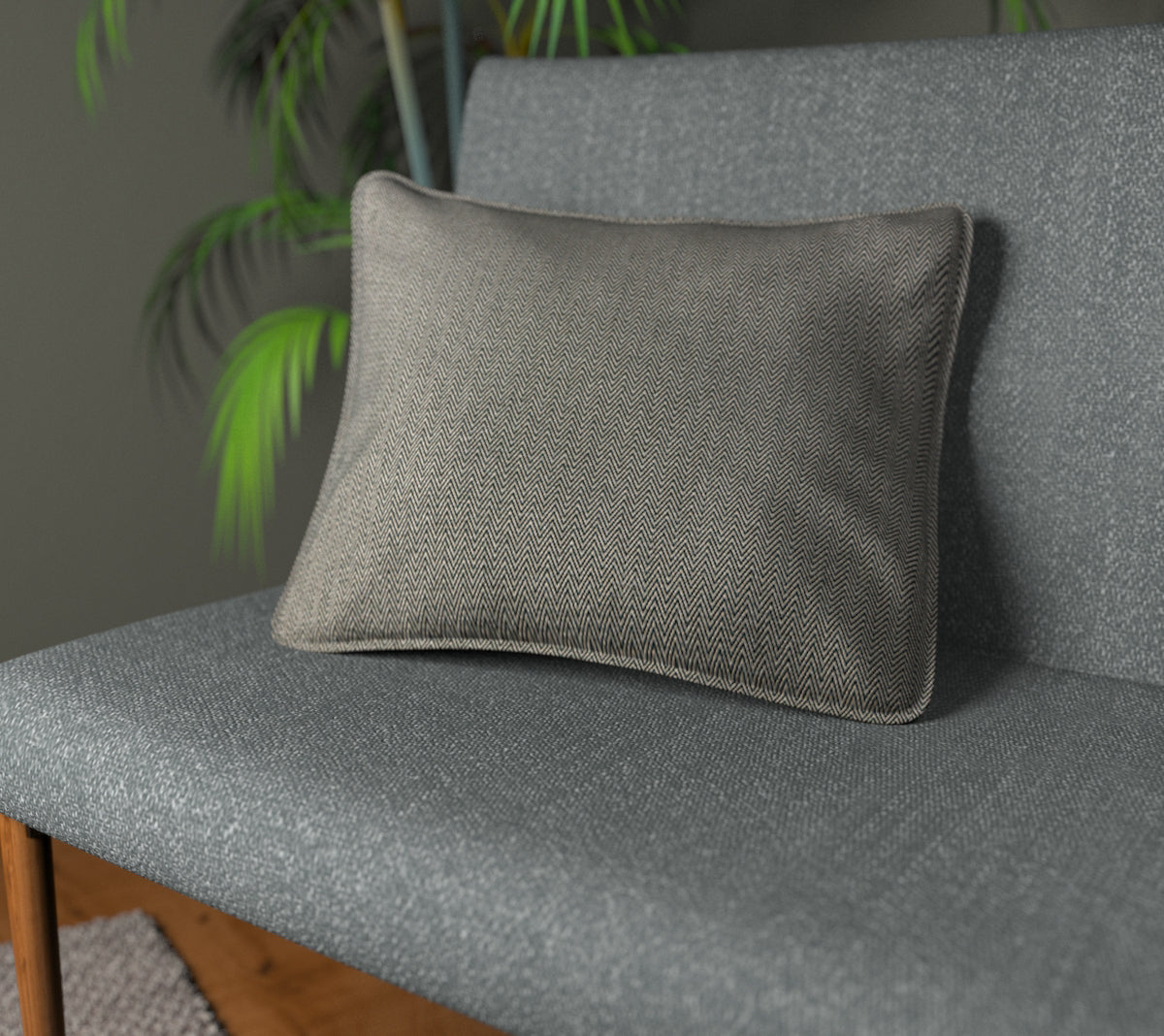 Summit Anthracite Piped Cushion