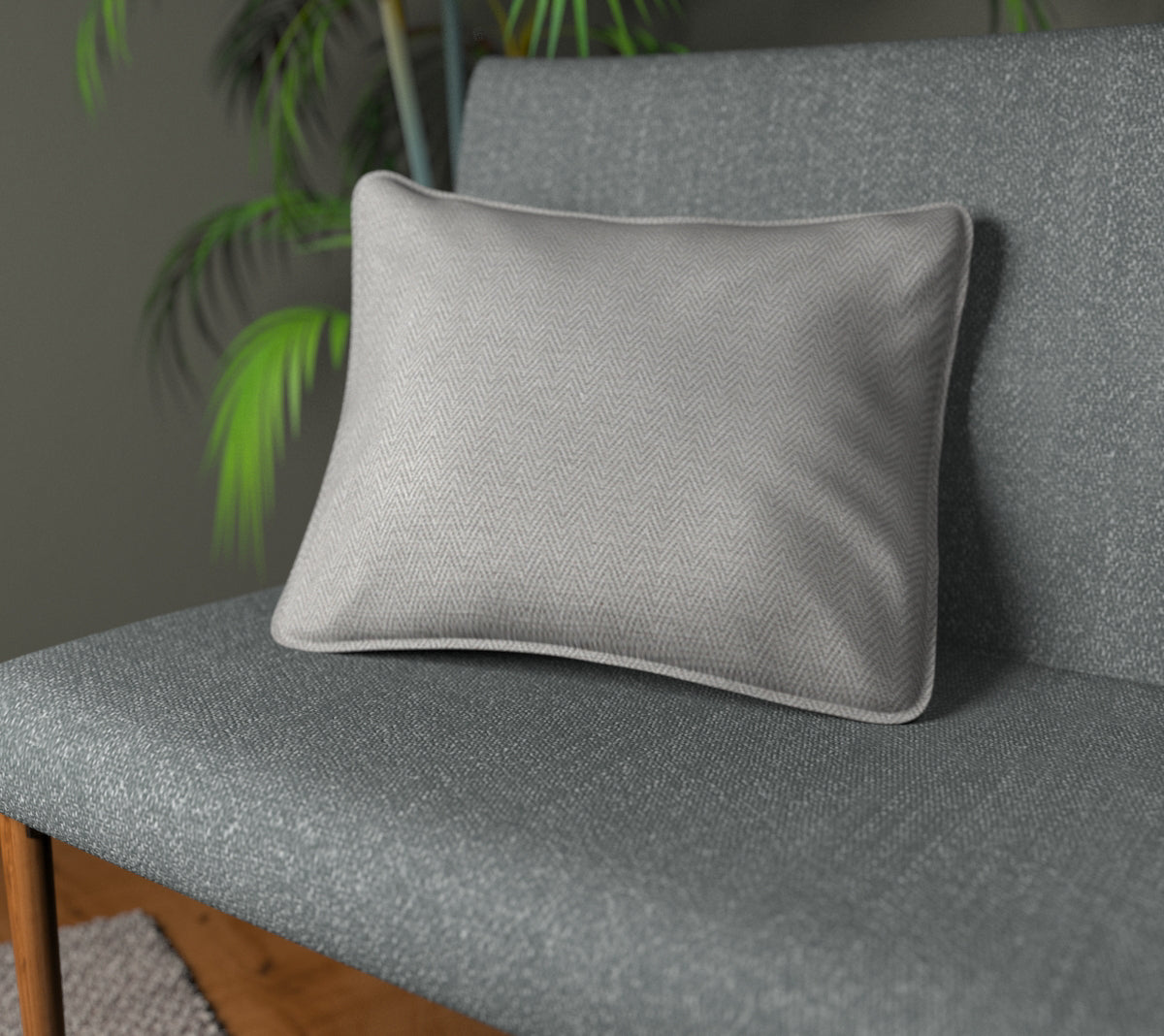 Summit Glacier Piped Cushion