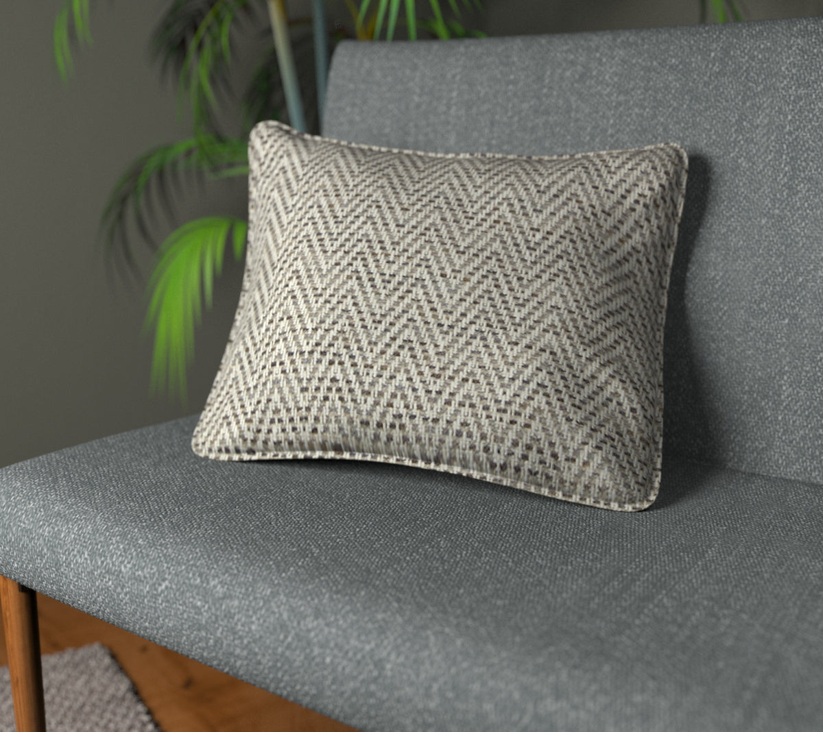 Summit Pewter Piped Cushion