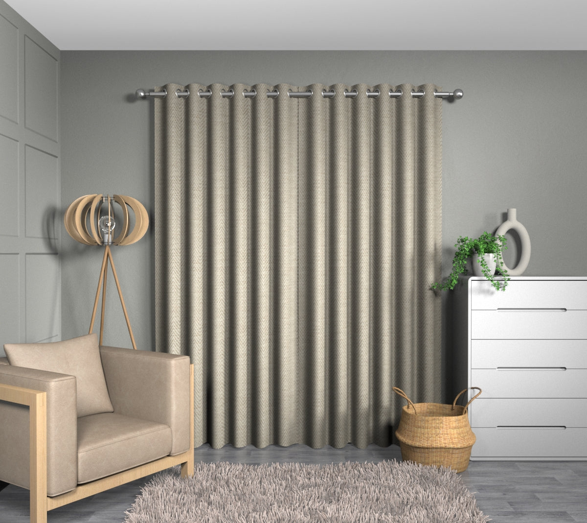 Summit Tahini Eyelets Curtain