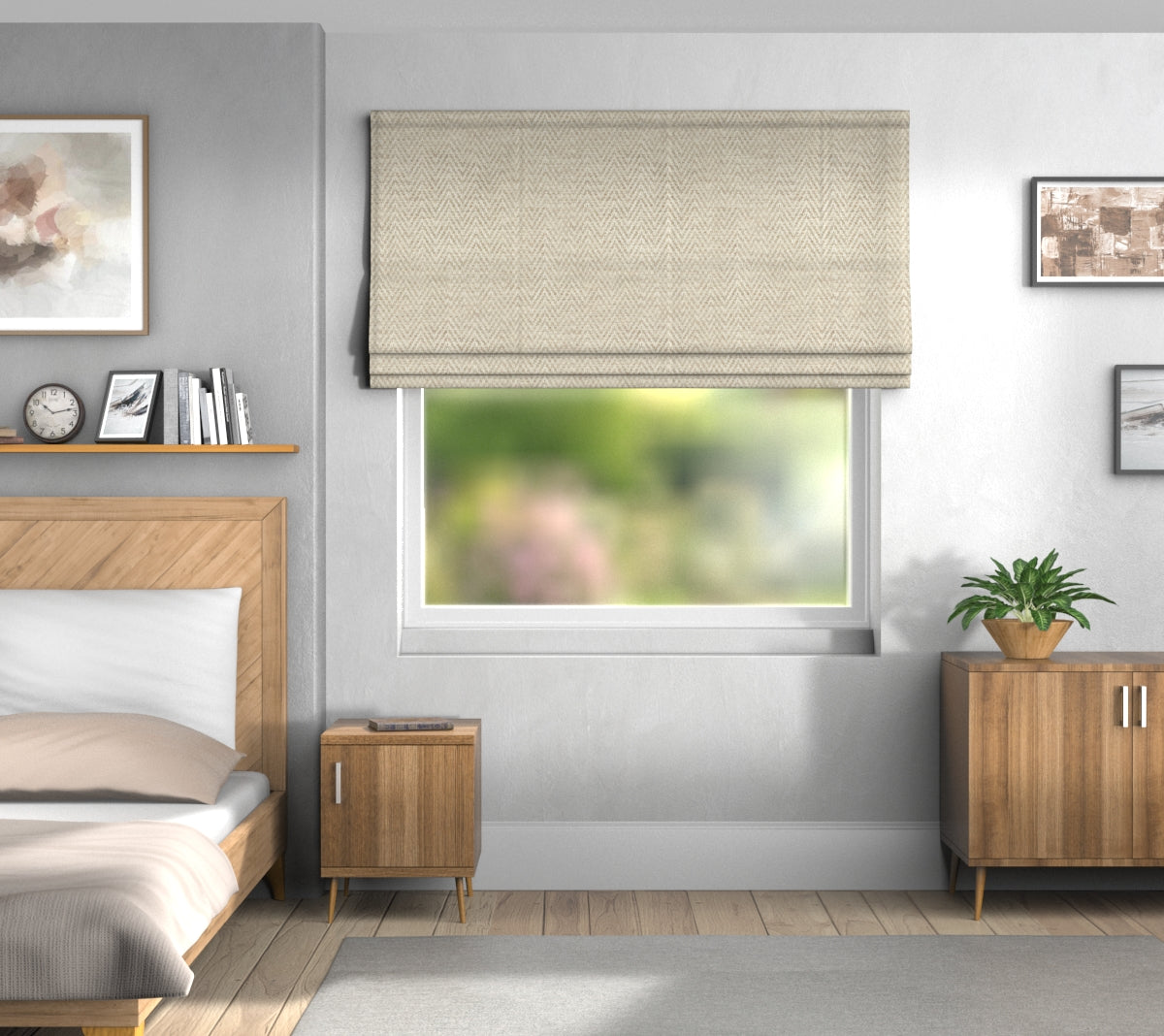 Summit Tahini Default Roman Blind