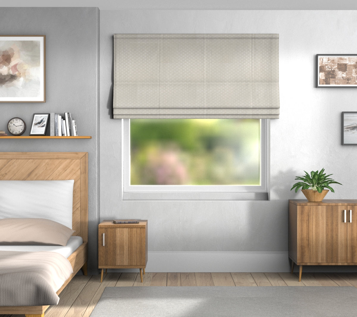Tallis Frost Default Roman Blind