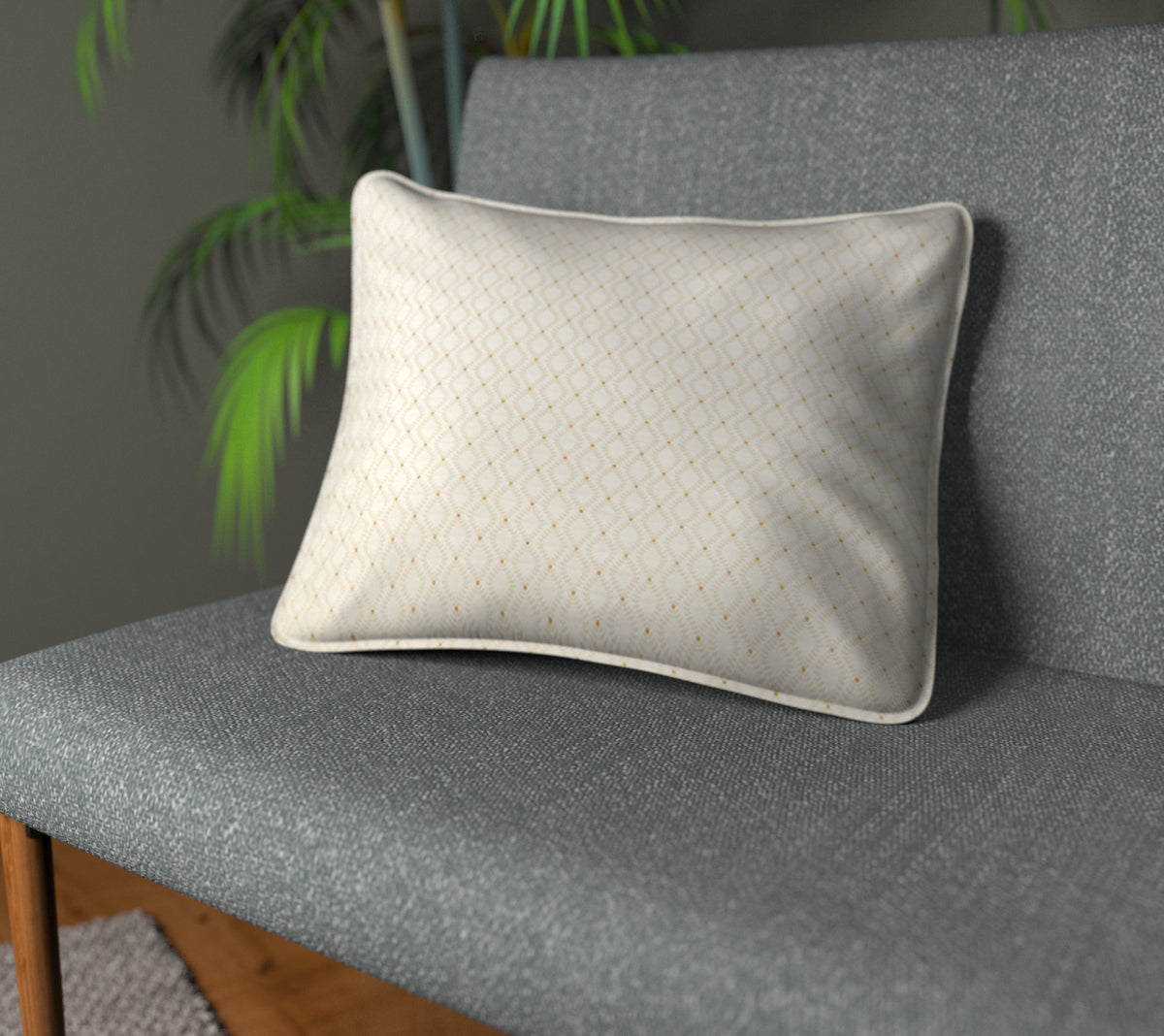 Tallis Ivory Piped Cushion