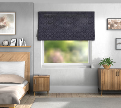 Tiverton Indigo Default Roman Blind