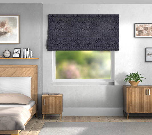 Tiverton Indigo Default Roman Blind