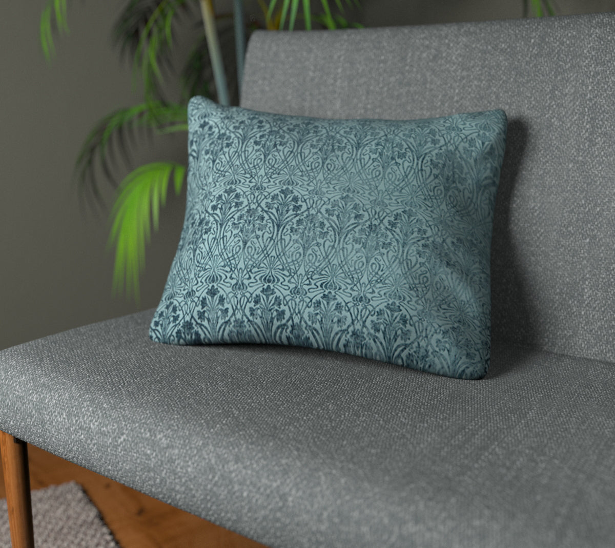 Tiverton Verdigris Plain Cushion