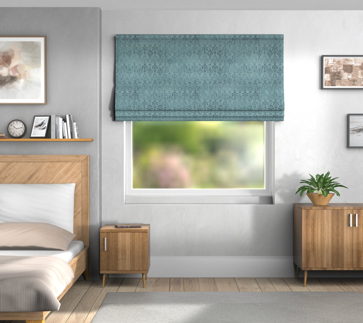 Tiverton Verdigris Default Roman Blind