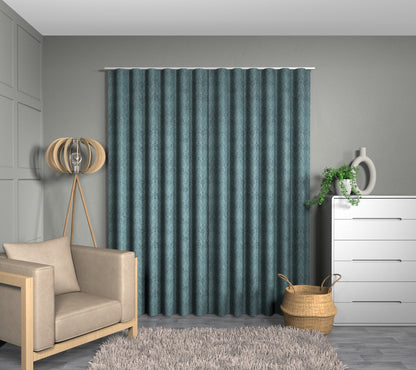 Tiverton Verdigris Wave Curtain