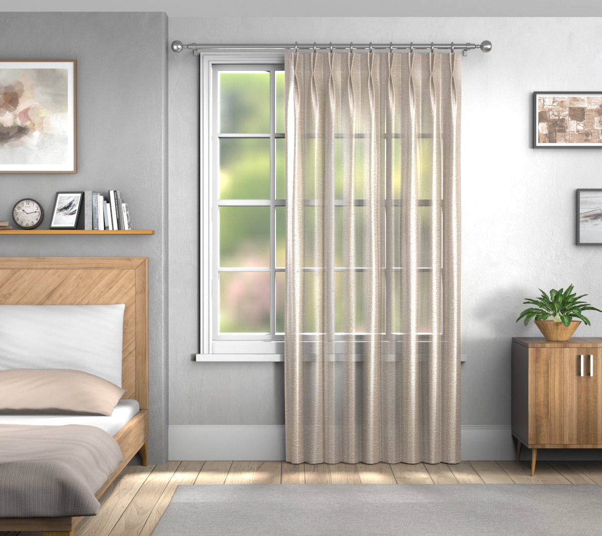 Vardo Rattan Double Pleat Curtain