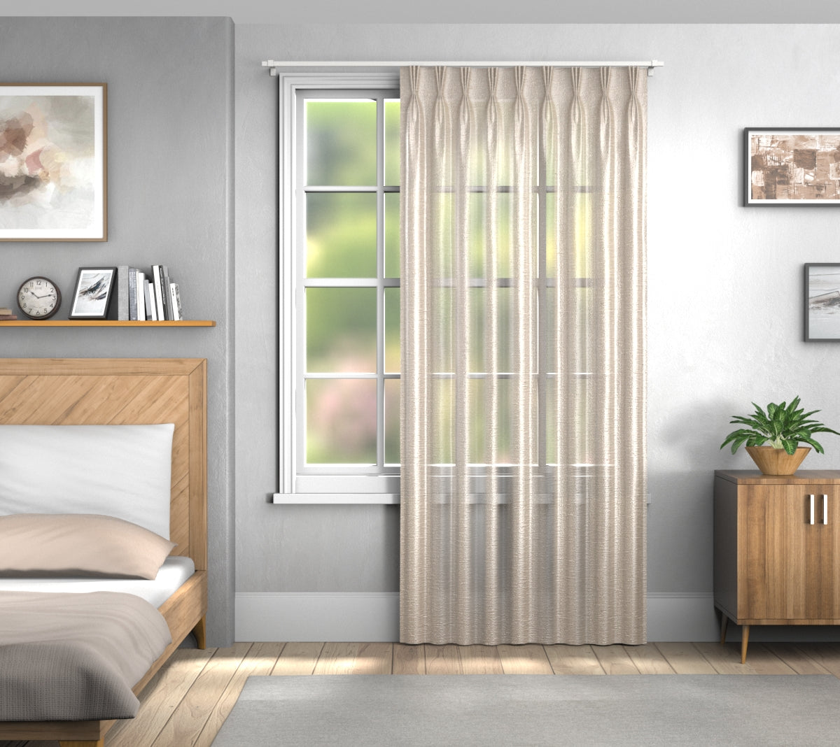 Vardo Rattan Triple Pleat Curtain