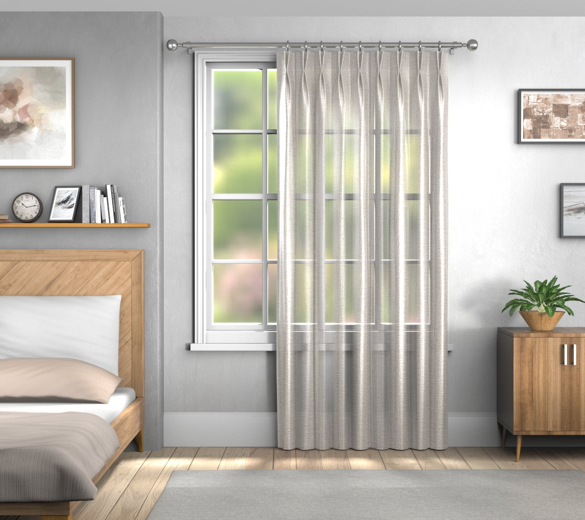 Vardo Porcini Double Pleat Curtain