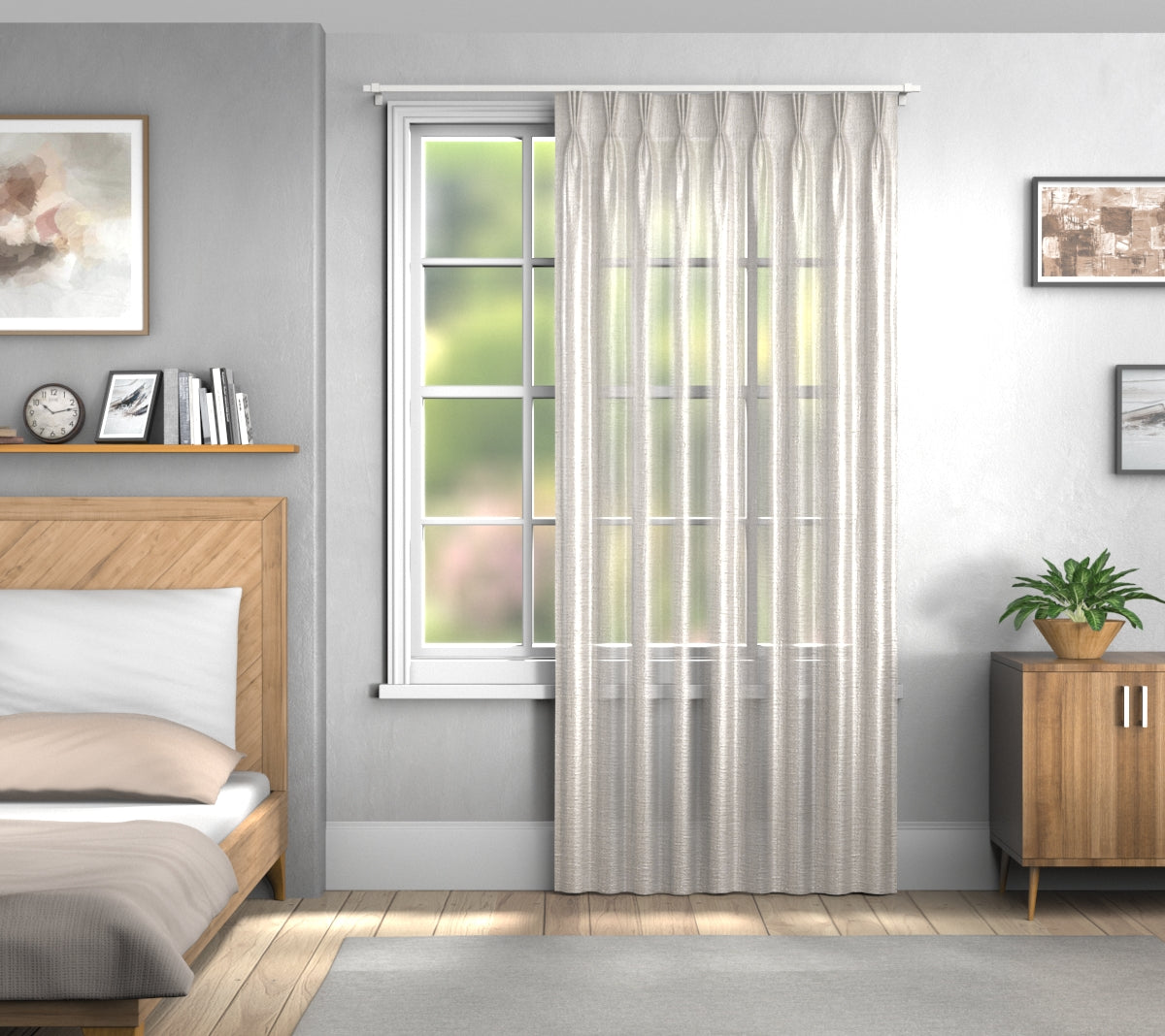 Vardo Porcini Triple Pleat Curtain