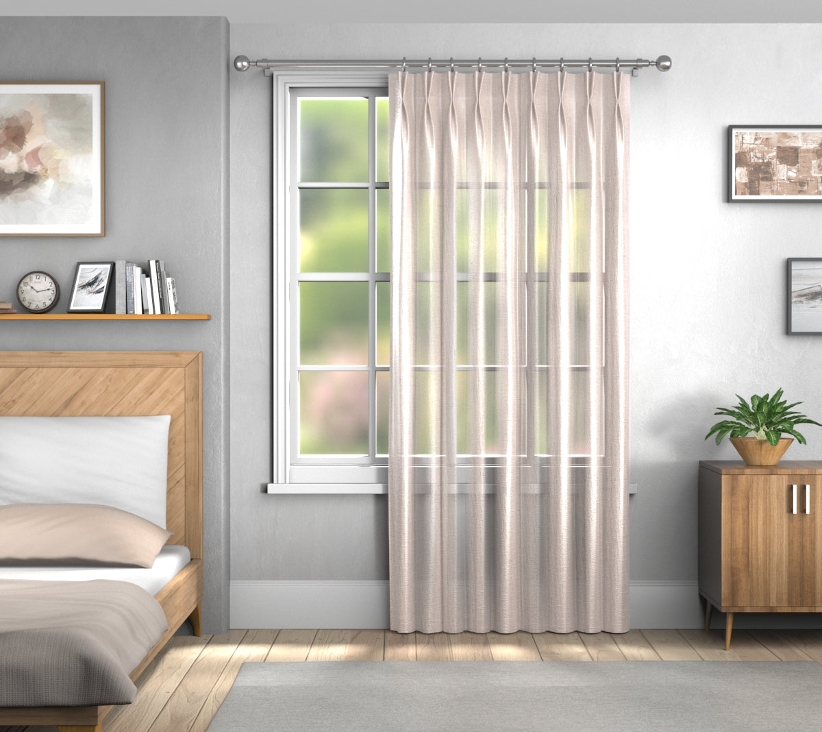 Vardo Mallow Double Pleat Curtain