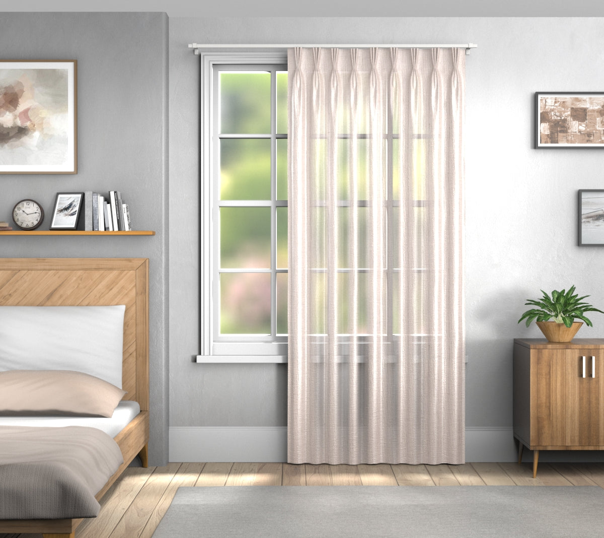Vardo Mallow Triple Pleat Curtain
